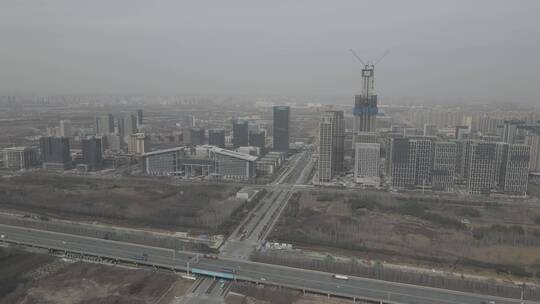 西安沣东中俄丝路创新园中国国际丝路中心5视频素材模板下载