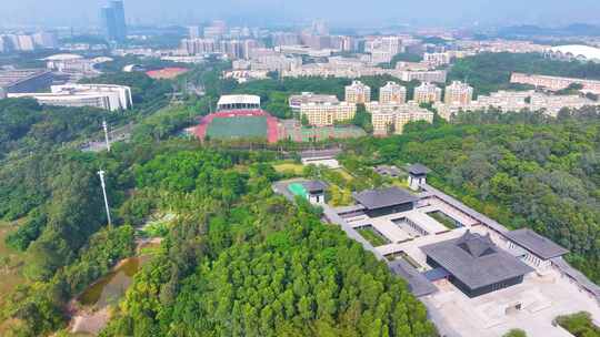 广州大学城航拍校园广州番禺区广东城市风景