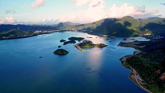 惠州大亚湾美丽海岛风景航拍全景