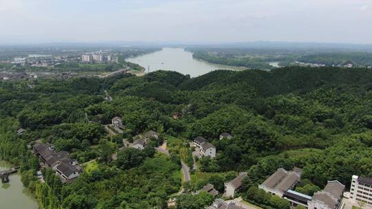 航拍湖南常德桃花源5A景区