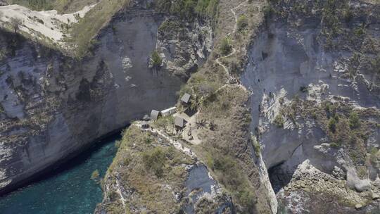 4K巴厘岛海岛佩妮达岛海浪航拍风光