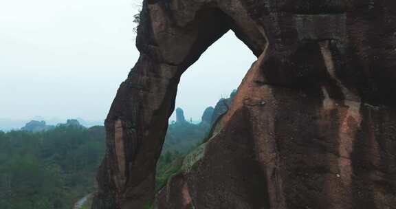 江西龙虎山象鼻山航拍