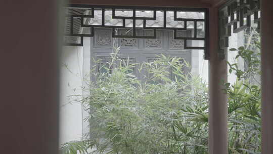 中式园林走廊建筑走廊