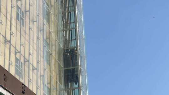 城市商场建筑户外透明玻璃升降电梯