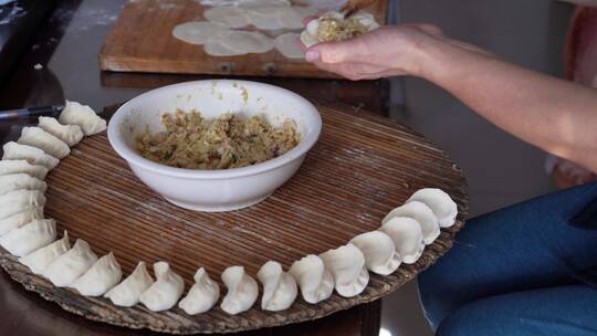 4K春节冬至传统美食包饺子水饺