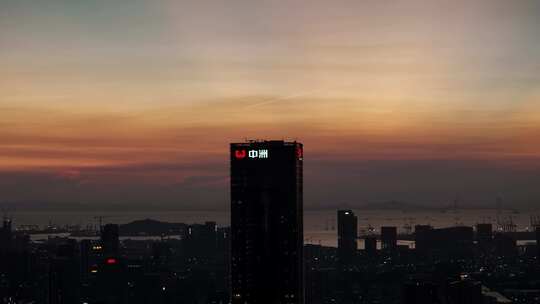 深圳南山区落日余晖