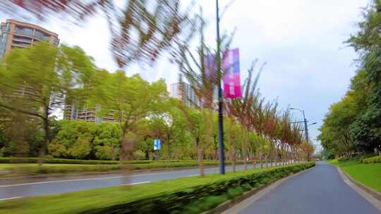 傍晚黄昏城市马路风景视频素材