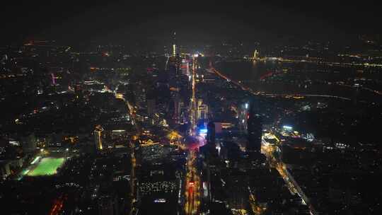 南京紫峰大厦夜景航拍
