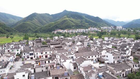 5.4k高清航拍安徽宏村镇卢村景区