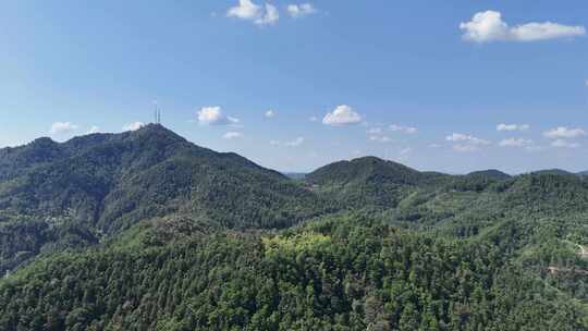 航拍山川丘陵大山山脉森林植物