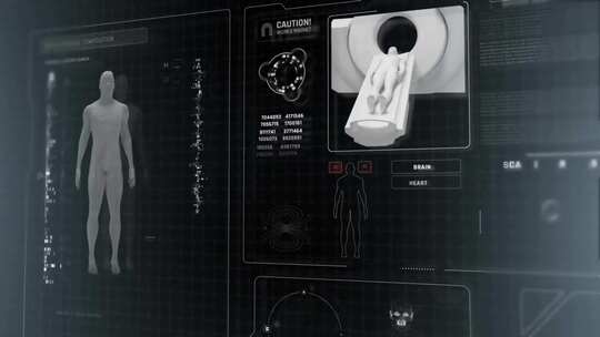 200个科技感医疗HUD信息图表动画