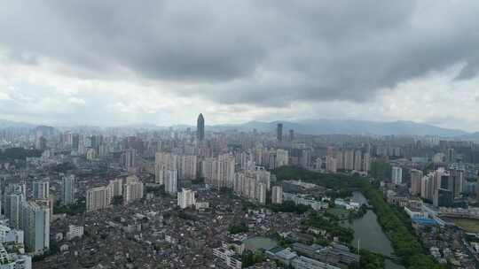 航拍金华建设金华大景