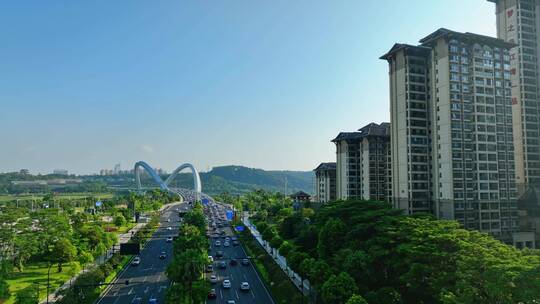 广西南宁城市大景航拍