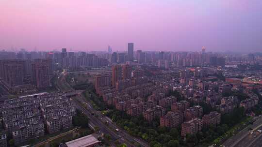 杭州萧山城市风景航拍