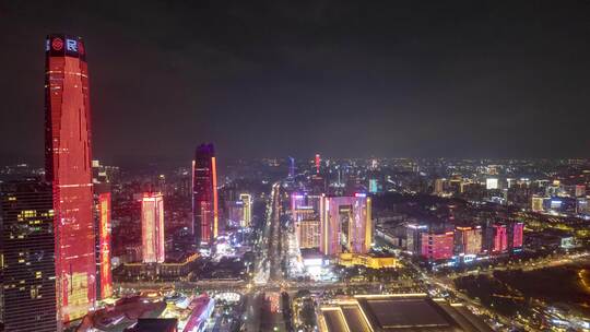 广东东莞东莞大道鸿福路夜景航拍延时8K