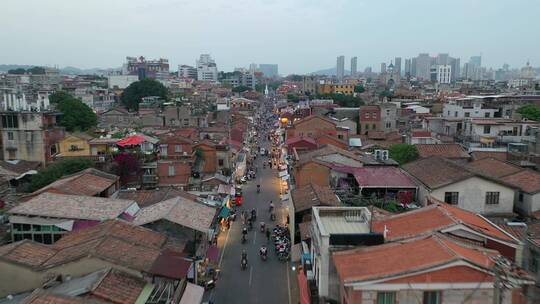 泉州百年西街步行商业街航拍风景