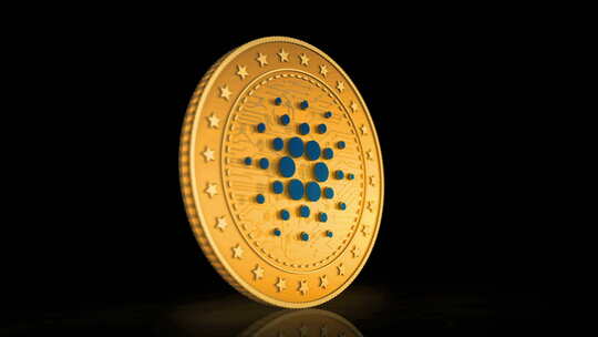 Cardano Ada加密货币金币3d