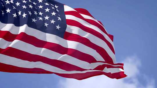 美国快速挥舞旗帜