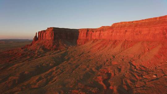沙漠纪念碑谷的山丘沙石航拍