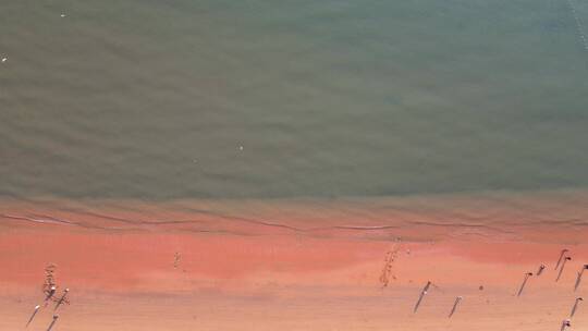 4K 航拍户外海岸线海洋海景海滩