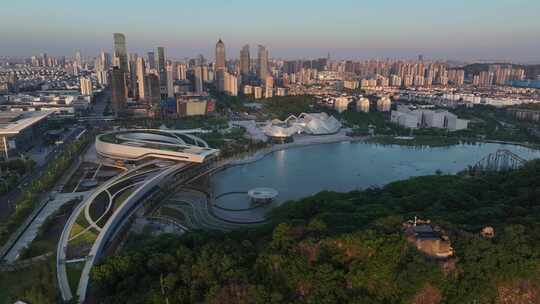 苏州狮山文化广场科技馆大剧院（航拍素材）