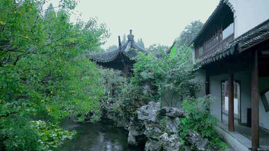 杭州西湖郭庄园林江南烟雨