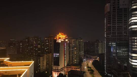 徐家汇西藏大厦夜景视频素材模板下载