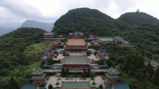 湖南张家界天门山天门山寺航拍