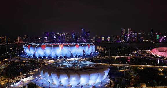 8K杭州钱江新城夜景