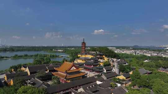 镇江金山寺风景区航拍