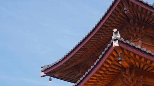 杭州湘湖先照寺寺庙建筑风景