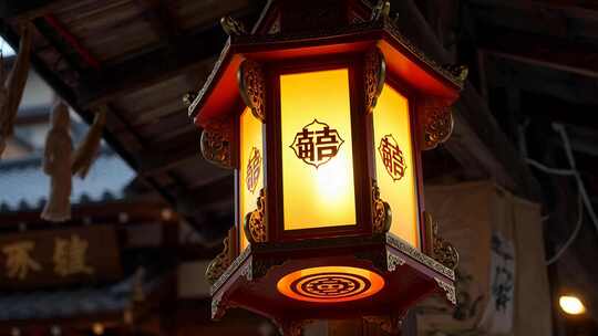中式古典灯笼特写素材