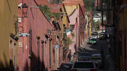 墨西哥圣米格尔人文道路行人街巷地拍