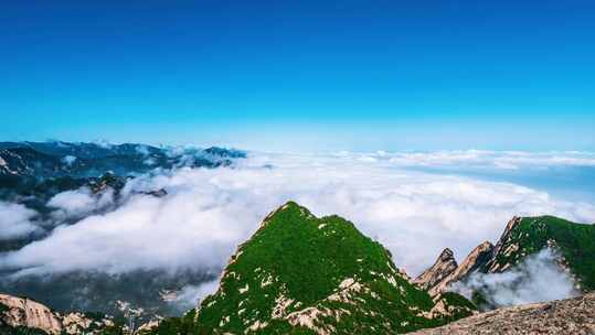 清晨云海日出云层山顶山林山峰云雾缭绕风景