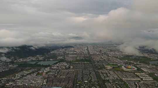 6K -丽江日出平流云，丽江清晨航拍