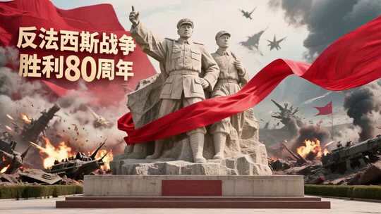 反法西斯战争胜利80周年雕像素材