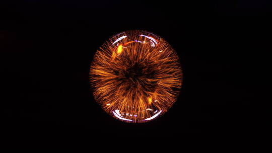 抽象炽热火球能量吸收星球燃烧科幻动态素材