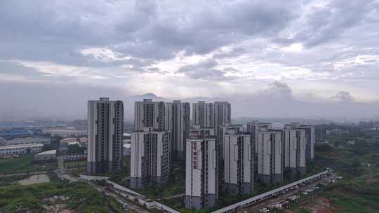 航拍韶关乳源城市建设