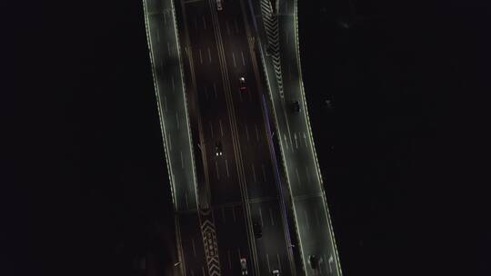 夜晚城市高架桥航拍007