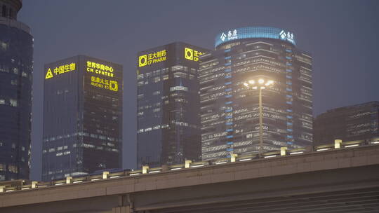 夜晚城市空镜 北京夜晚街景