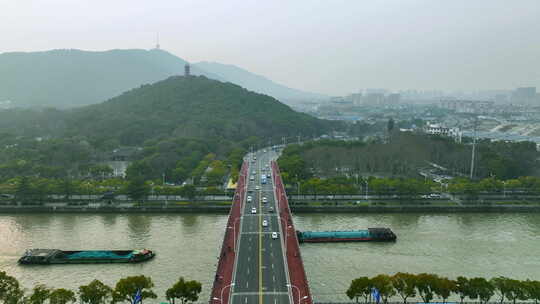 航拍无锡京杭大运河