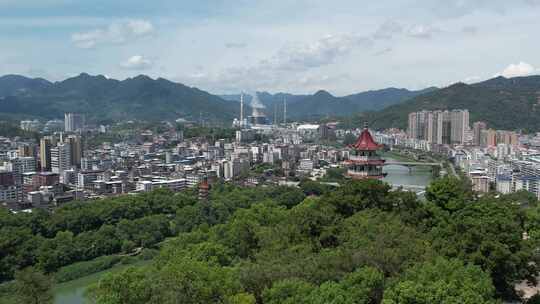 龙岩漳平振文塔东山塔九龙江榉子洲公园龙江