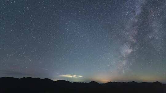 红池坝森林公园英仙座流星雨星空银河延时