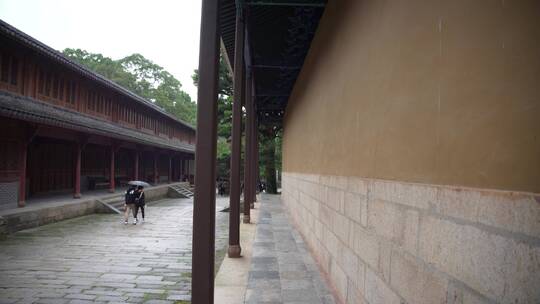 浙江普陀山法雨寺禅院建筑4K视频