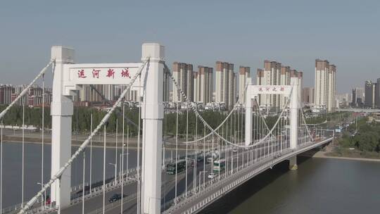 济宁运河新城大桥视频素材模板下载