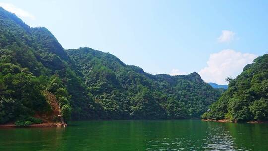 诸暨五泄风景区五泄湖航拍自然风光