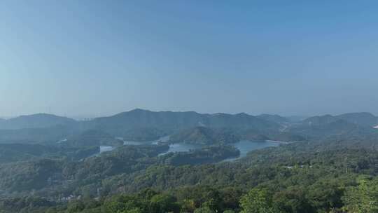 森林山水湖泊航拍青山绿水山川河流山峰风景