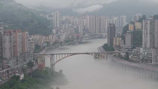 【4k】重庆市武隆区乌江云雾
