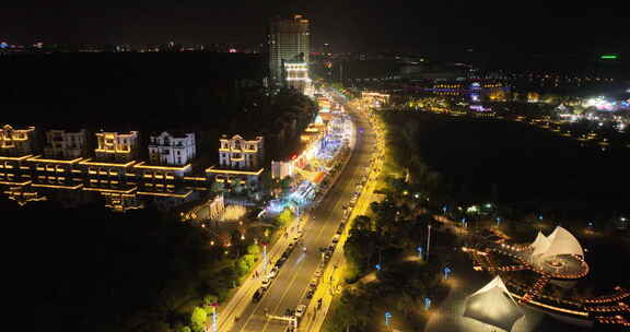 城市航拍夜景