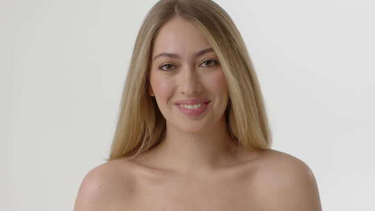 美女脸肖像视频素材模板下载